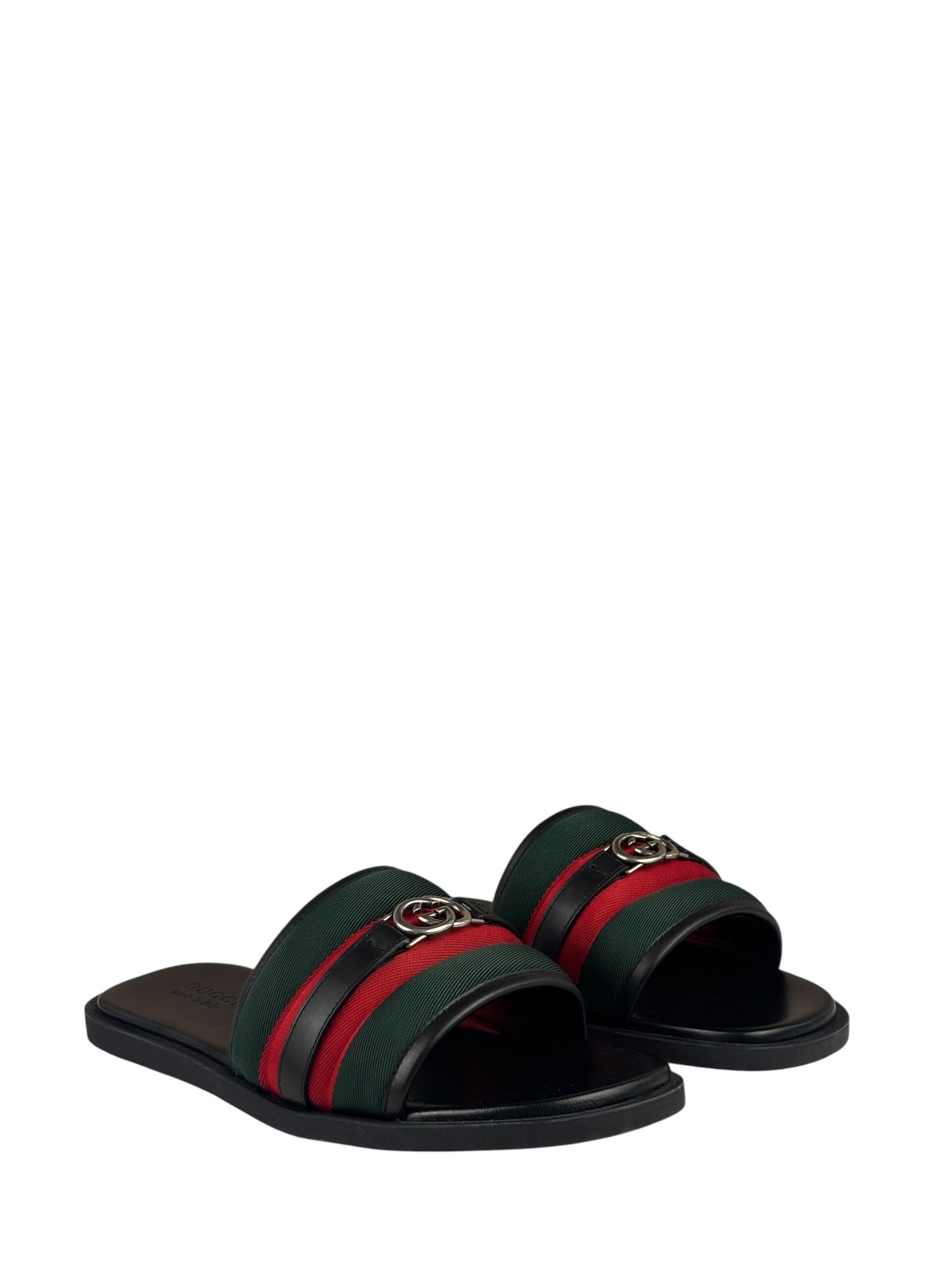 Gucci Interlocking G Sherry Line Leather Sandals