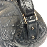 Chanel Black Quilted Lambskin Cloudy Bundle Hobo 2005