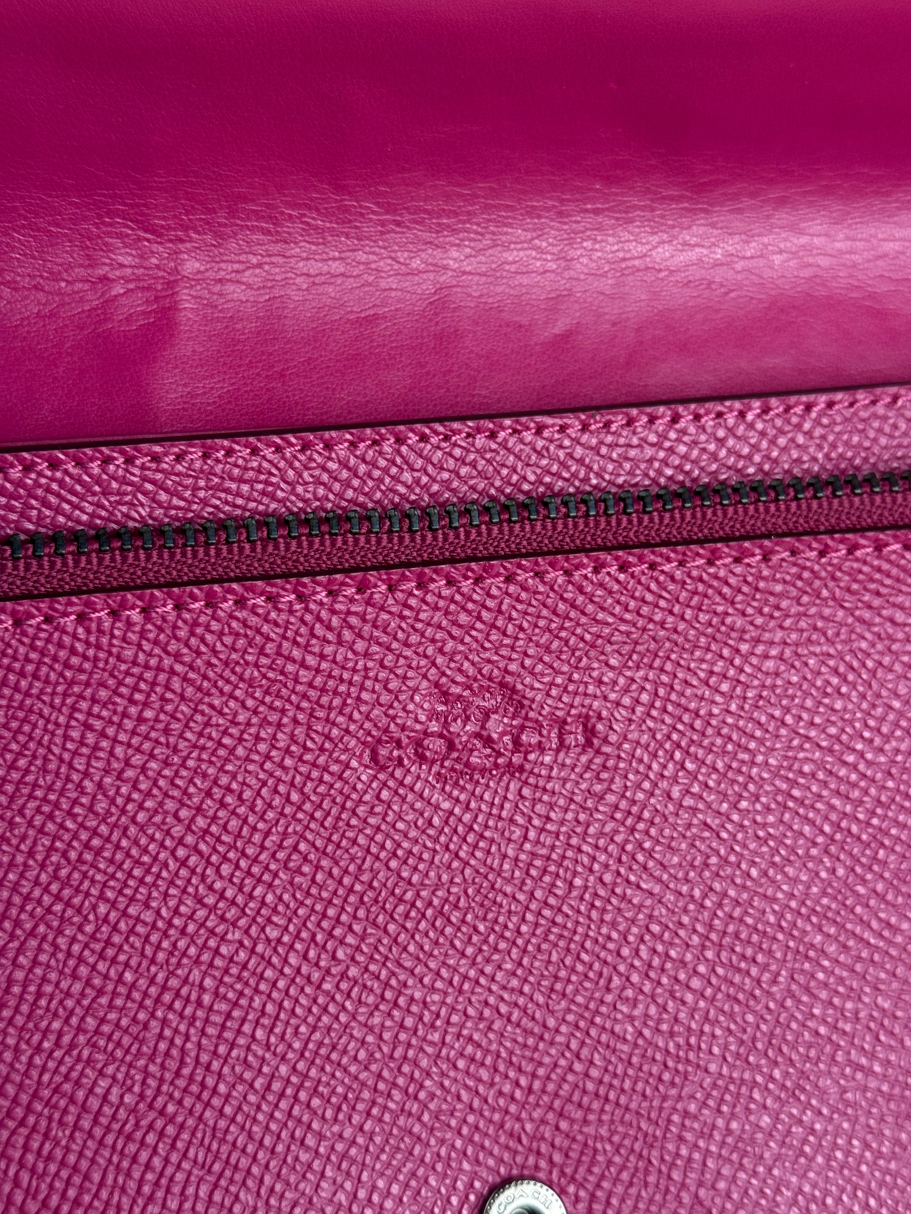 Coach Pink Hayden Foldover Crossbody Chain Bag