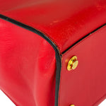 Louis Vuitton Red Leather City Steamer Handbag MM