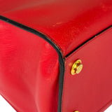 Louis Vuitton Red Leather City Steamer Handbag MM