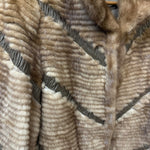 Vintage Brown Leather Lined Fur Coat