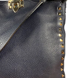 Valentino Navy RockStud Messenger Bag