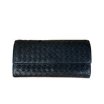 Bottega Veneta Woven Long Wallet Black