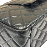 Chanel Black Quilted Caviar Jumbo Flap Bag 2021