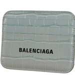 Balenciaga Blue Croc Embossed Cardholder