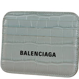Balenciaga Blue Croc Embossed Cardholder