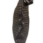Bottega Veneta Brown Leather Woven Intrecciato Crossbody Bag