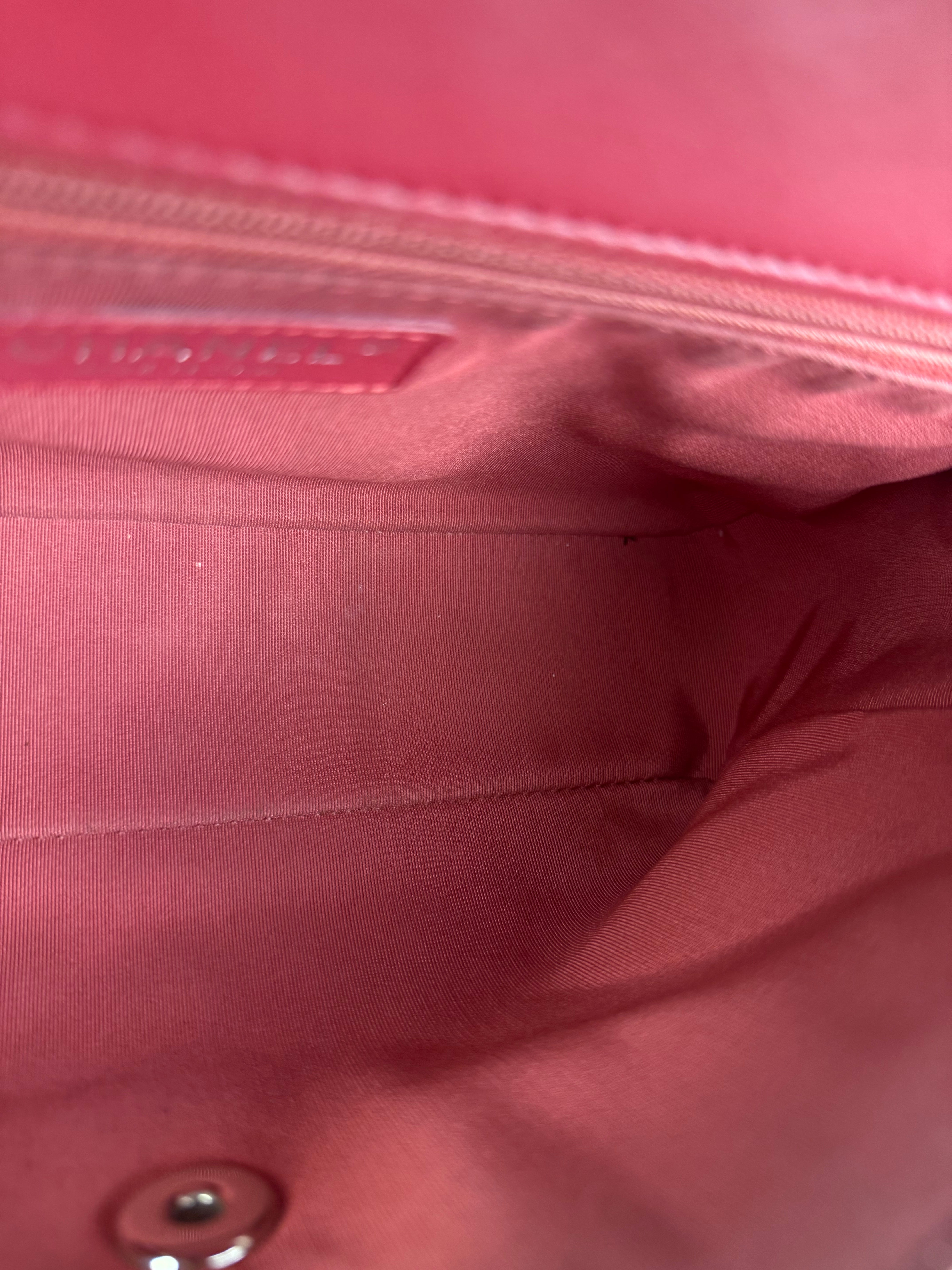 Chanel Pink Chevron Quilted Leather Medium Flap Bag 2018