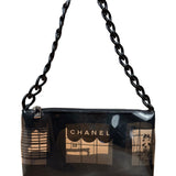 Chanel Black PVC Vinyl Coco Windows Pochette 2003