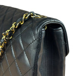 Chanel Black Quilted Half Moon Flap Bag 1990