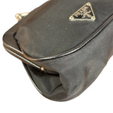 Prada Black Tessuto Nylon Leather Trim Liss-Lock Coin Bag