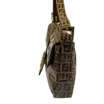 Fendi Brown Vinyl Zucca Baguette
