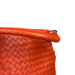 Bottega Veneta Sunset Orange Intrecciato Leather Hobo Tote