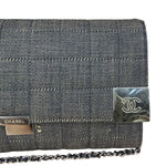 Chanel Denim Chocolate Bar Chain Flap Bag 2002