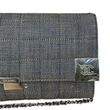 Chanel Denim Chocolate Bar Chain Flap Bag 2002