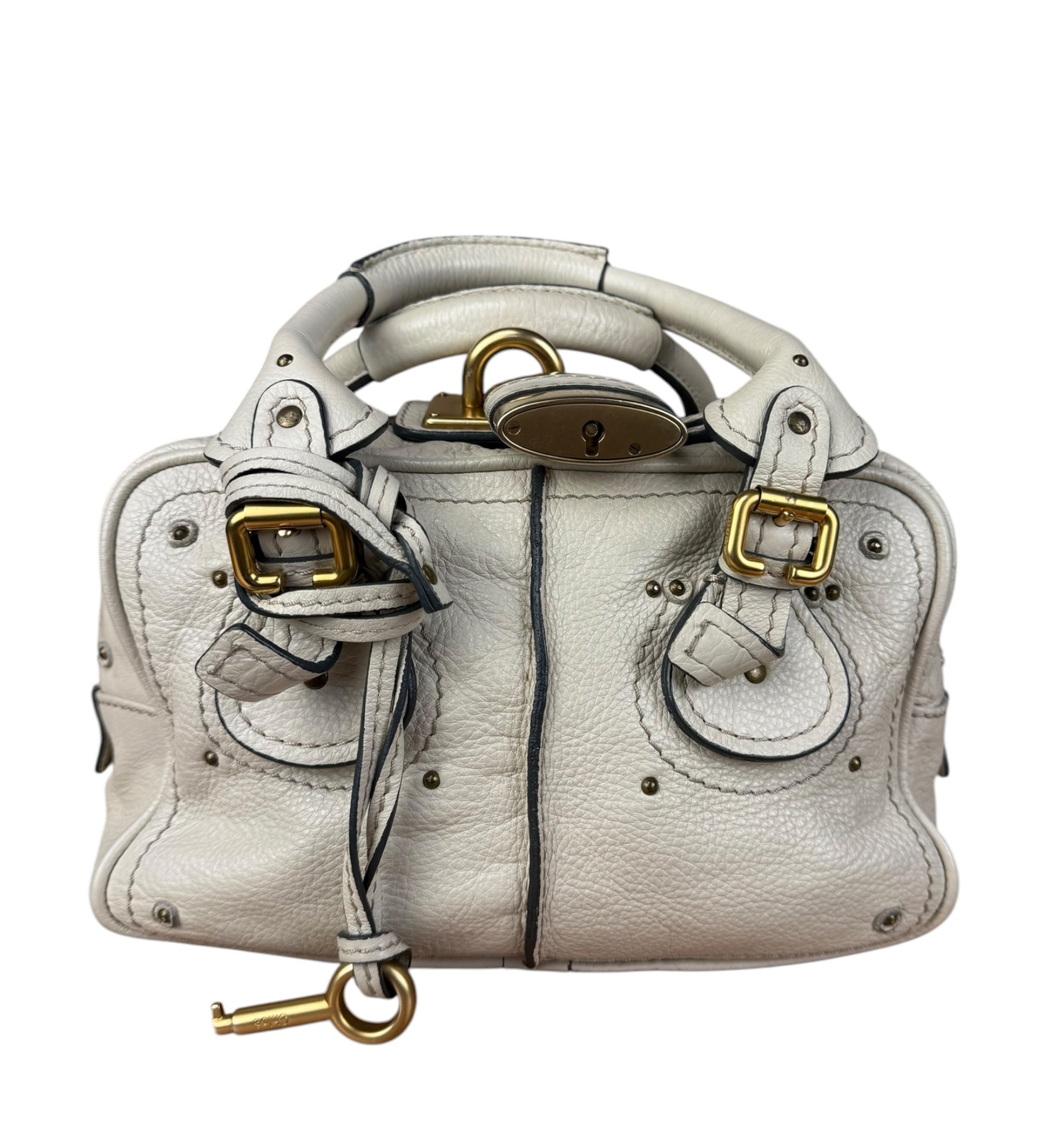 Chloé Ivory Leather Mini Paddington Handbag