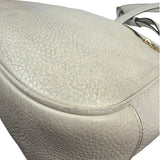 Coach Cream Pebbled Leather Hobo Bag