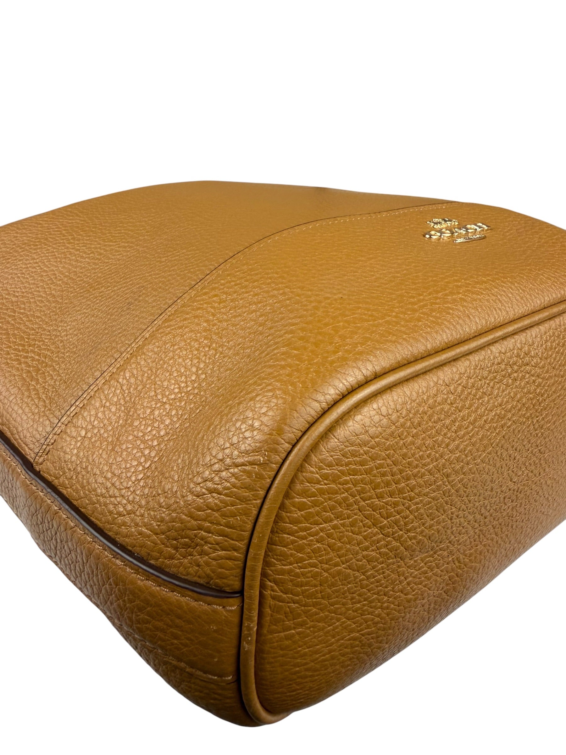 Coach Camel Leather Paxton Bucket Crossbody