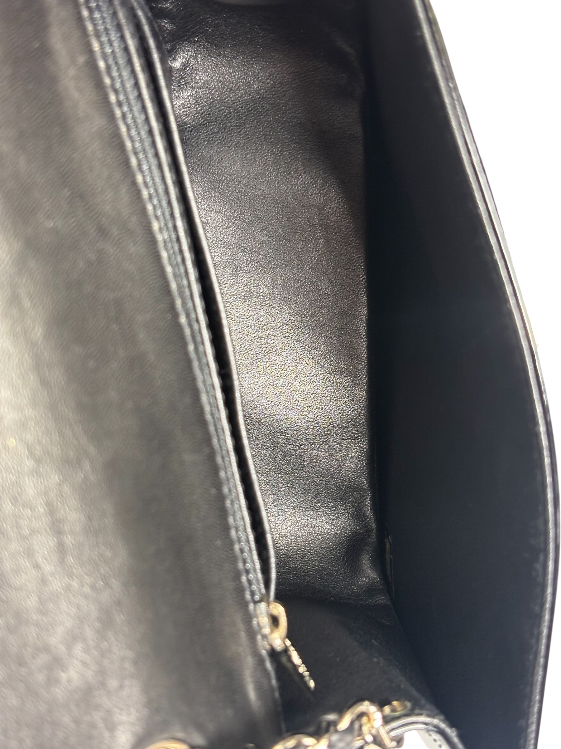 Chanel Black Patent Leather Trim/Cotton 2.55 Reissue Flap Bag 2000