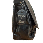 Gucci Black PVC GG Imprime Web Buckle Messenger Bag