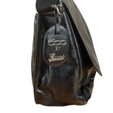 Gucci Black PVC GG Imprime Web Buckle Messenger Bag