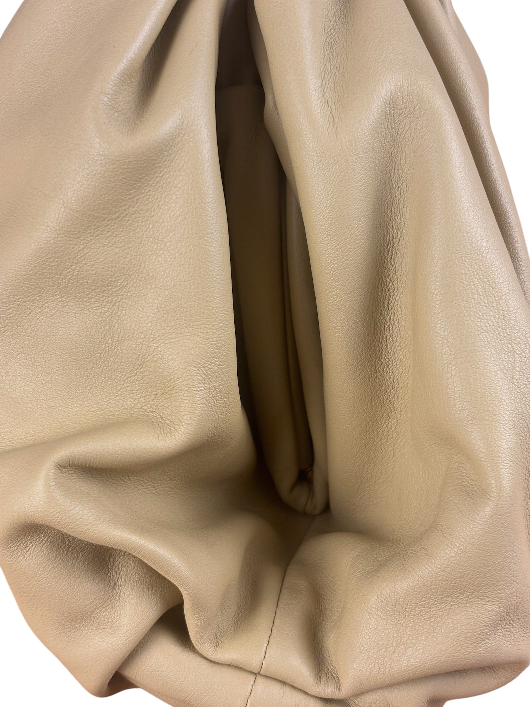 Bottega Veneta Beige Leather Pouch Clutch
