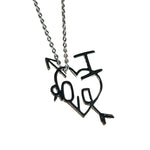Christian Dior Vintage Silver "I Heart Dior" Necklace