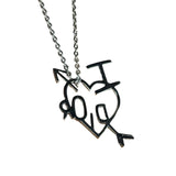 Christian Dior Vintage Silver "I Heart Dior" Necklace