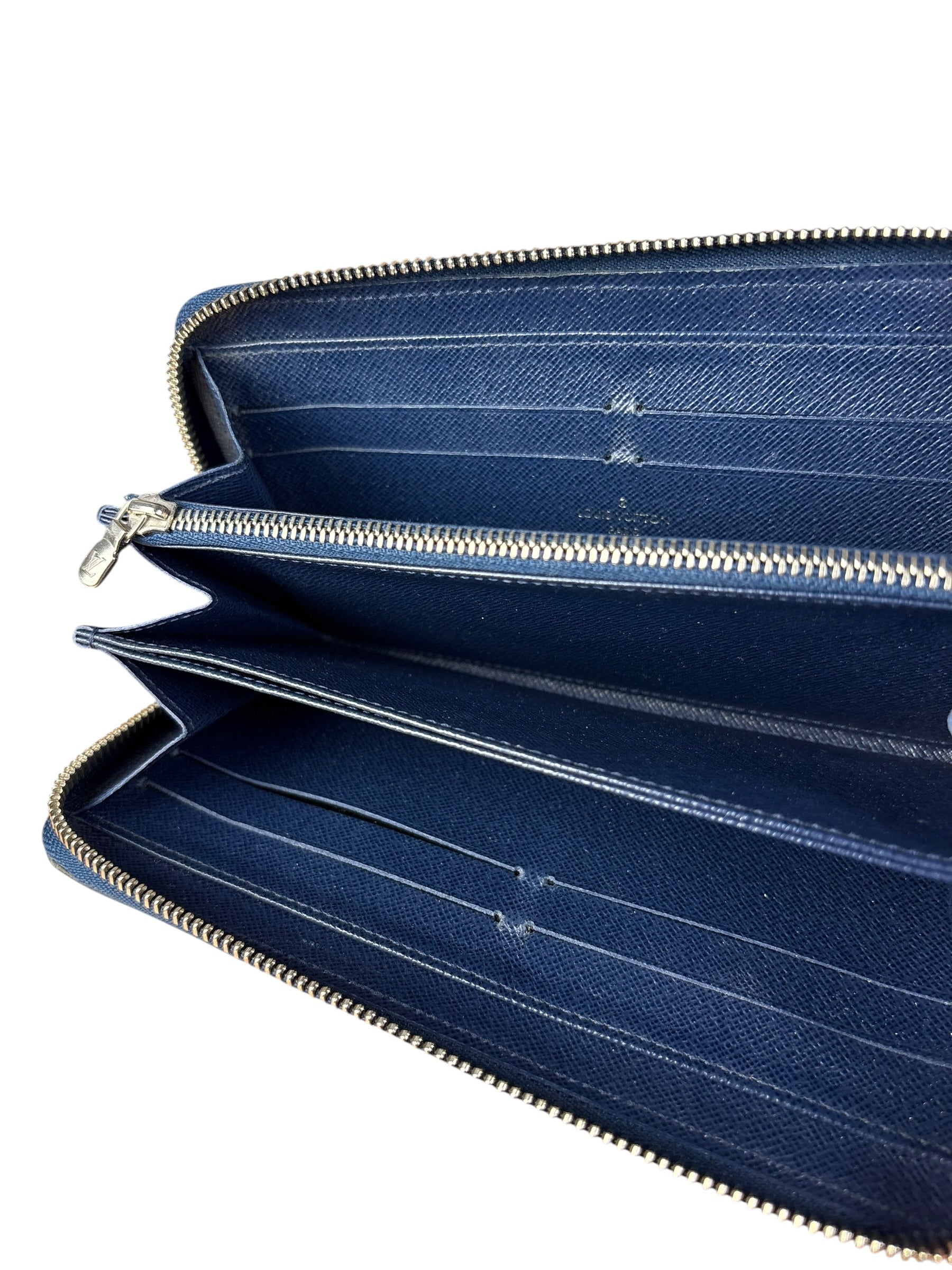 Louis Vuitton Navy Epi Long Zippy Wallet