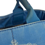 Prada Vintage Blue Canapa Canvas Tote