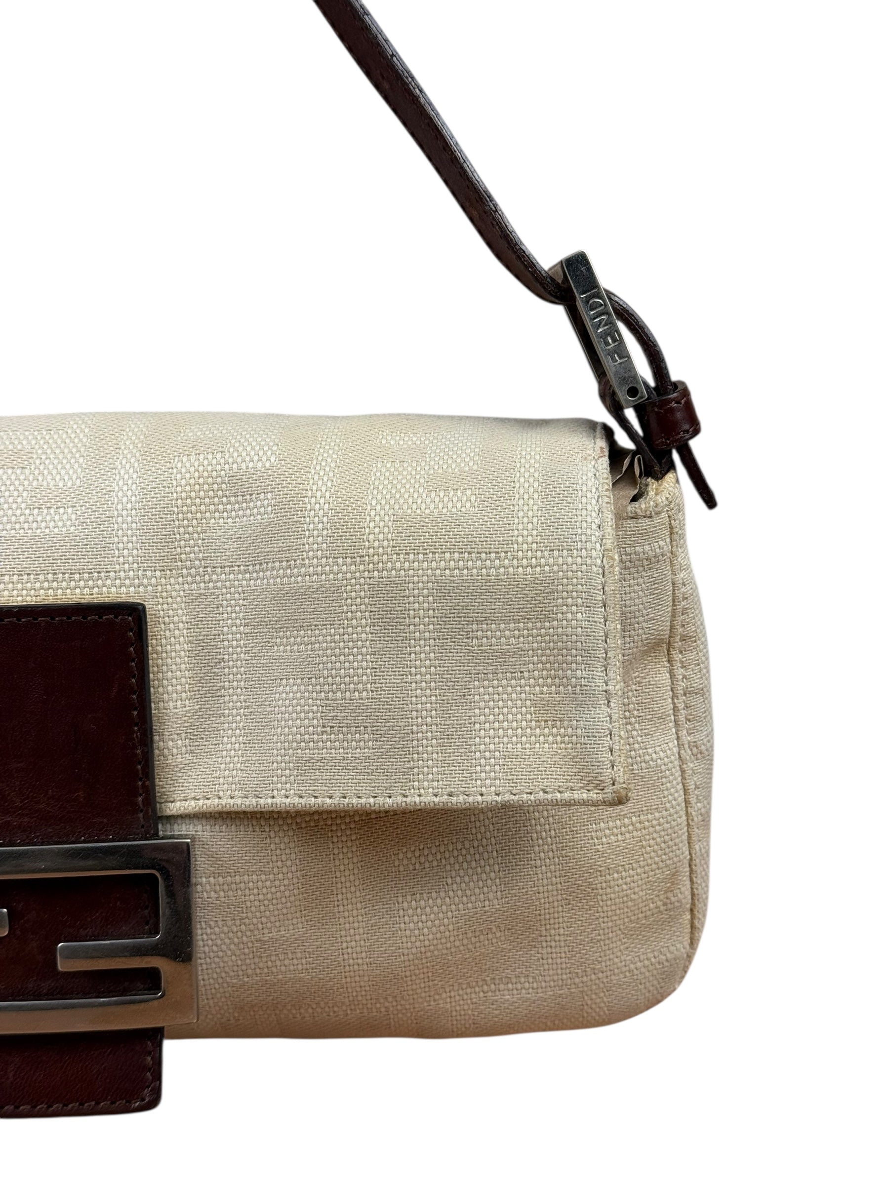 Fendi FF Canvas Baguette