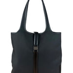 Ferragamo Vintage Black Leather Lined Shoulder Tote