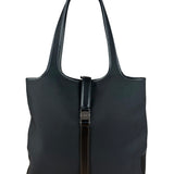 Ferragamo Vintage Black Leather Lined Shoulder Tote