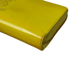 Yves Saint Laurent Yellow Patent Leather Zip-Around Long Wallet