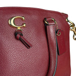 Coach Maroon Pebbled Leather Remi 2Way Bag