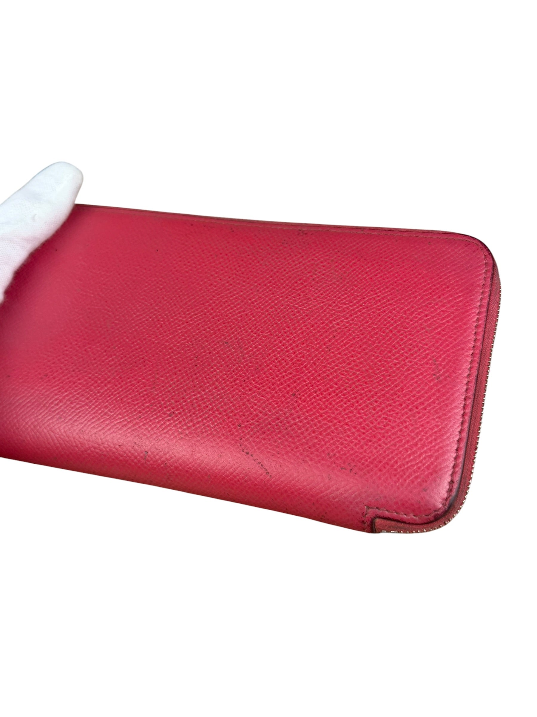 Hermes Pink Epsom Leather Silk'In Long Wallet