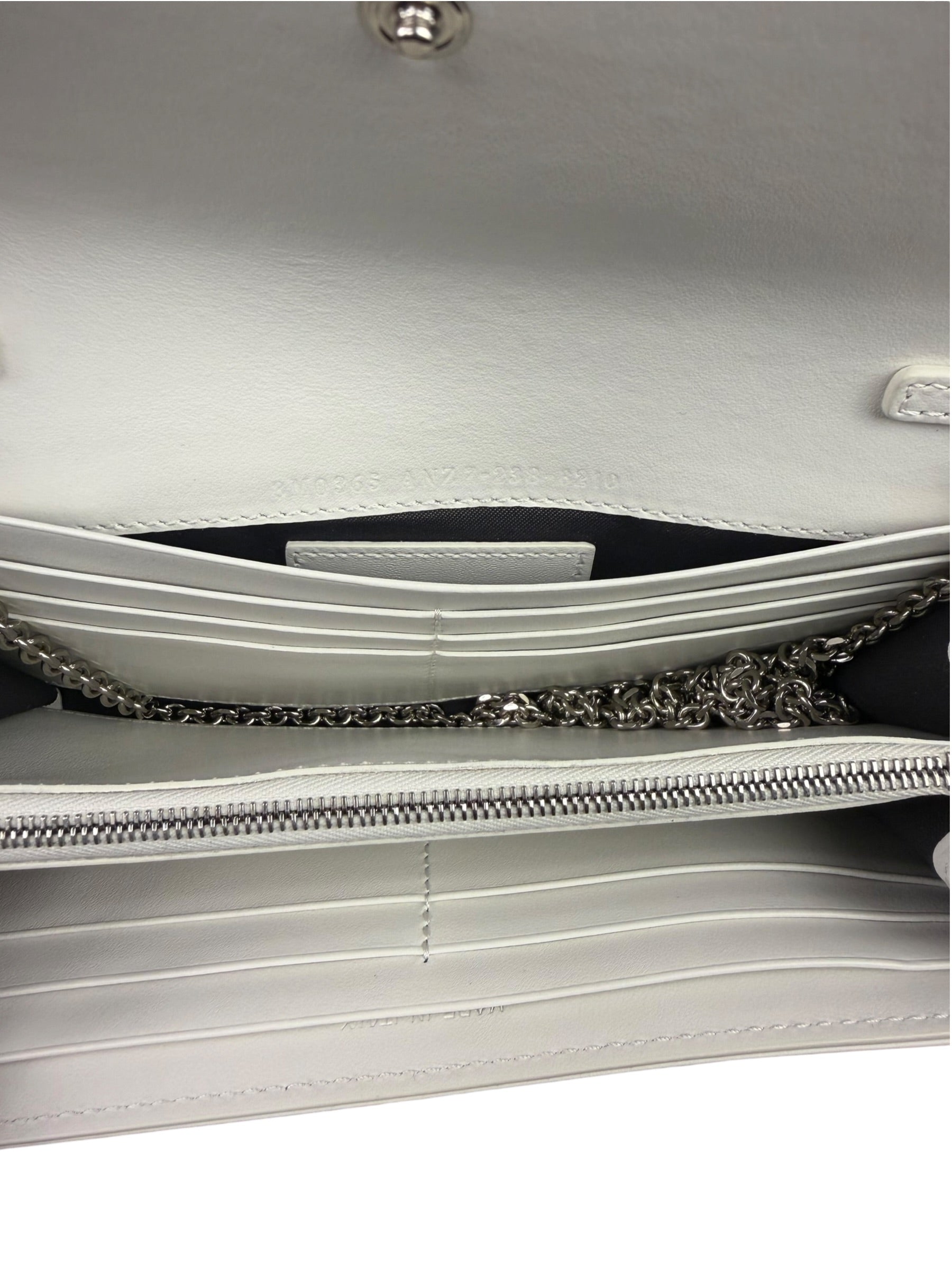 Fendi x Marc Jacobs Grey/Neon Yellow Roma Flap Wallet On Chain
