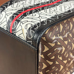 Burberry Leather TB Monogram Stripe E-Canvas Tote Bag