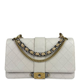 Chanel Cream Quilted Leather Flap Bag 2018