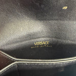 Versace Black Calfskin La Medusa Flap Card Holder