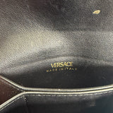 Versace Black Calfskin La Medusa Flap Card Holder