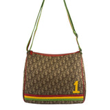 Christian Dior Vintage Monogram Rasta Trotter Messenger Bag