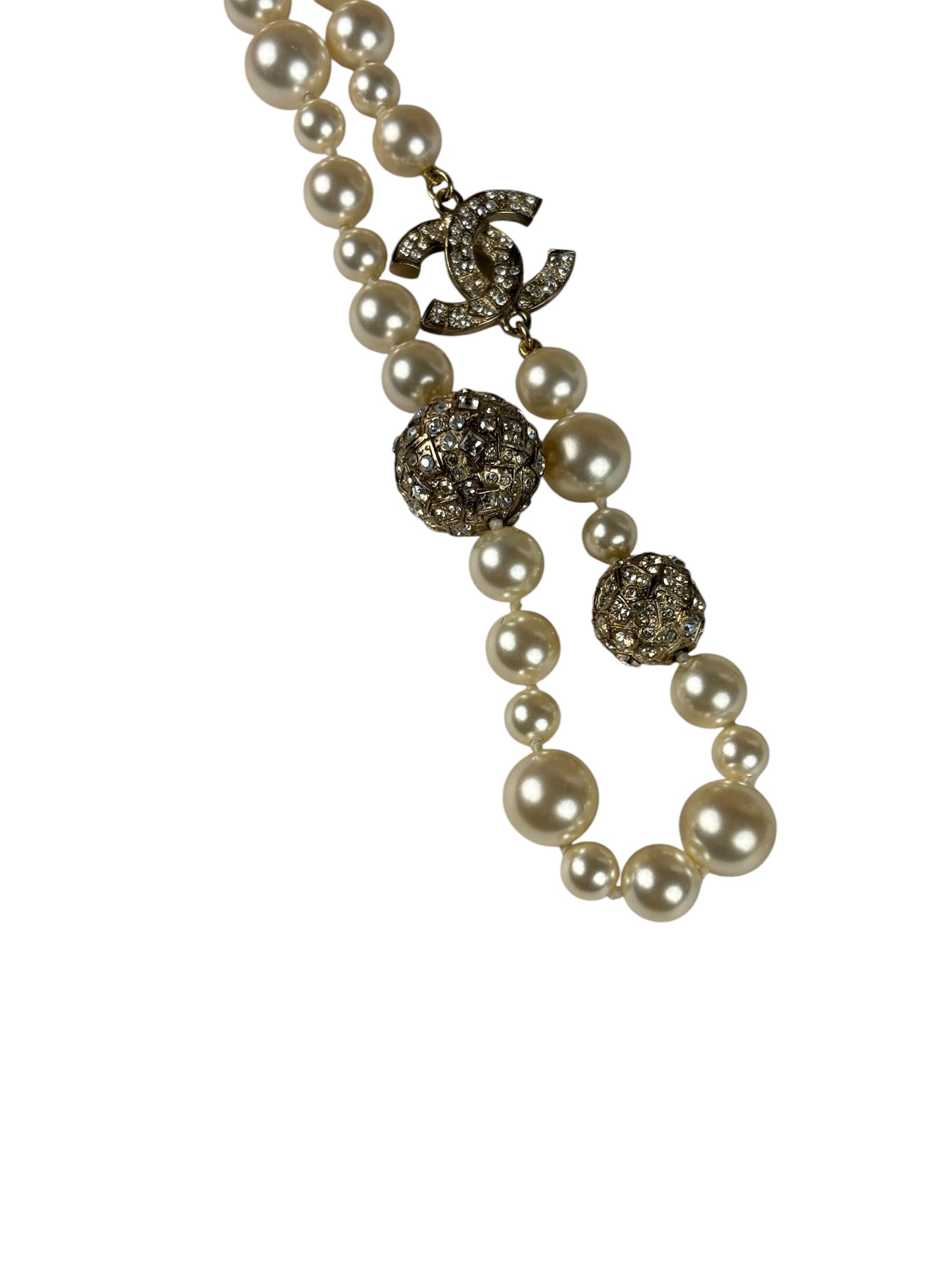 Chanel Faux Pearl/Charms Necklace