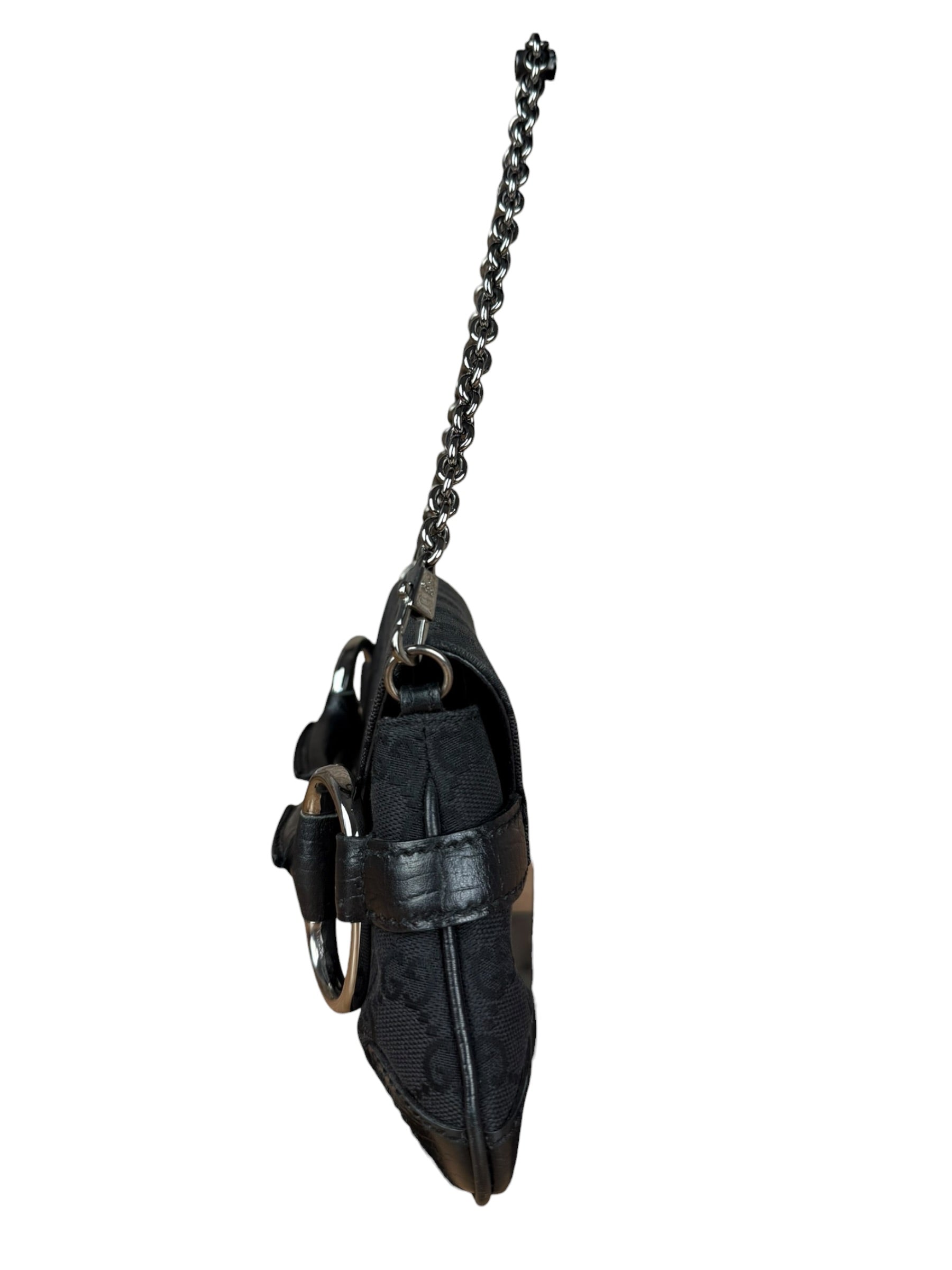 Gucci Black Tom Ford Horsebit Shoulder Bag