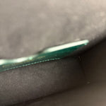 Alexander McQueen Green Croc Embossed Skull Bag