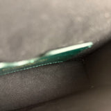 Alexander McQueen Green Croc Embossed Skull Bag