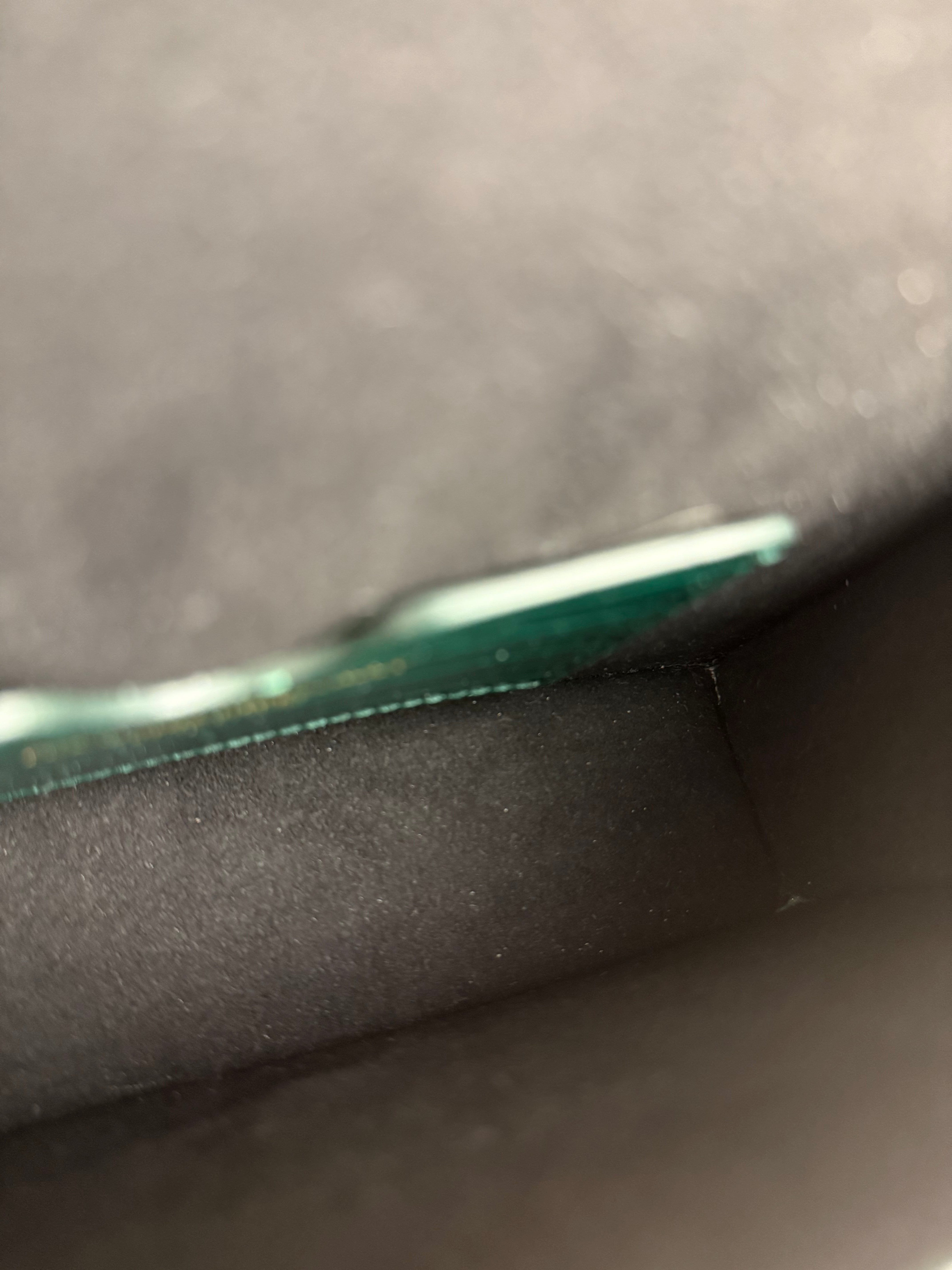 Alexander McQueen Green Croc Embossed Skull Bag