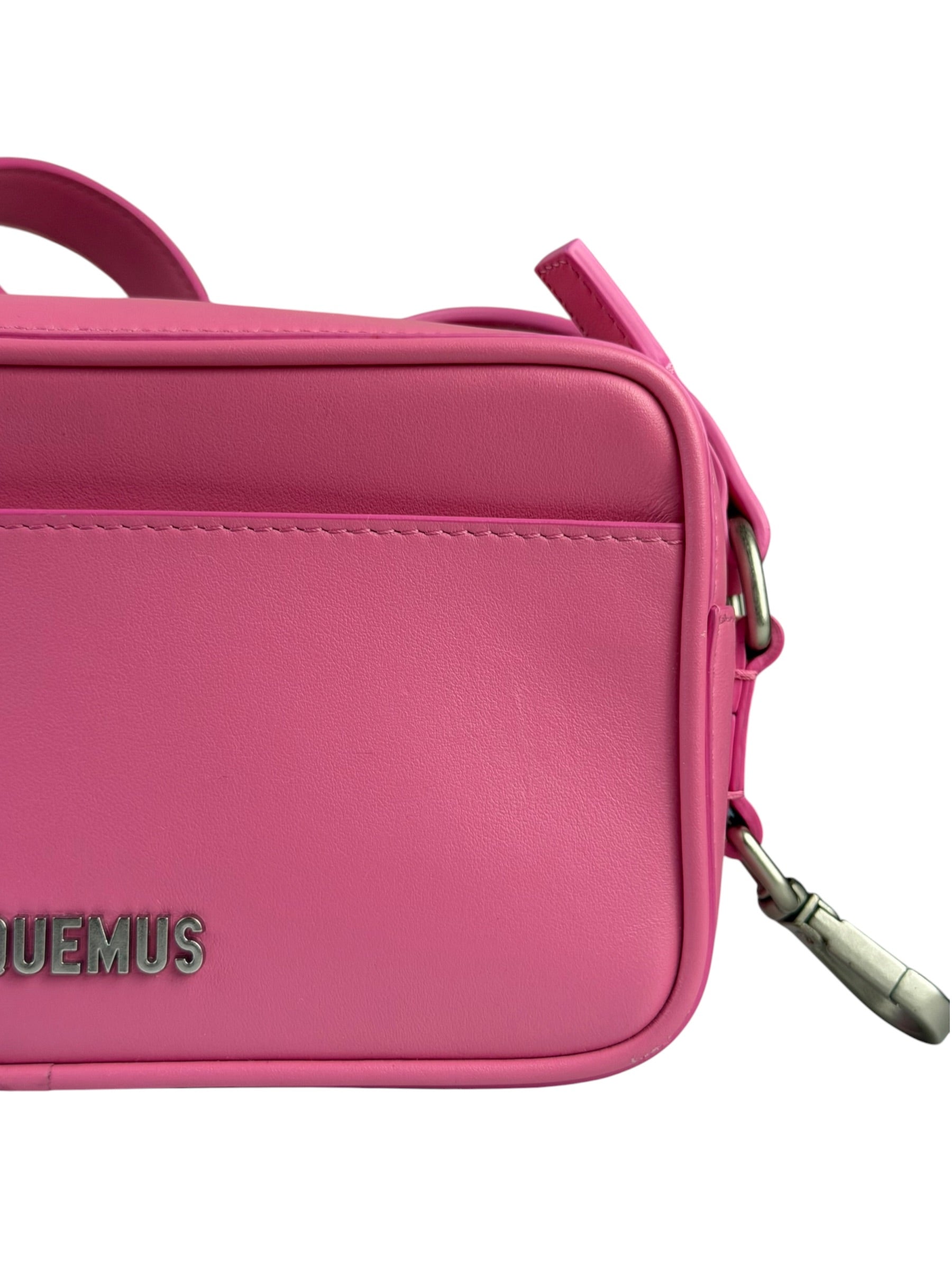 Jacquemus Le Baneto Zip Pink Leather Crossbody Bag
