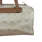 Christian Dior Vintage Beige Honeycomb Boston Bag